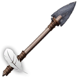 Feathered Stone Arrow (Primitive Plus)