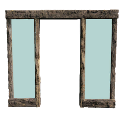 Lumber Glass Doorframe (Primitive Plus)