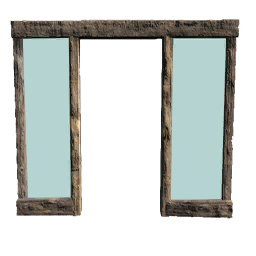 Lumber Glass Doorframe