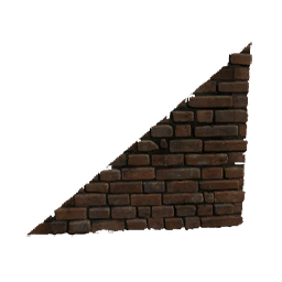 Sloped Brick Wall Left (Primitive Plus)