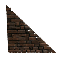 Sloped Brick Wall Right (Primitive Plus)