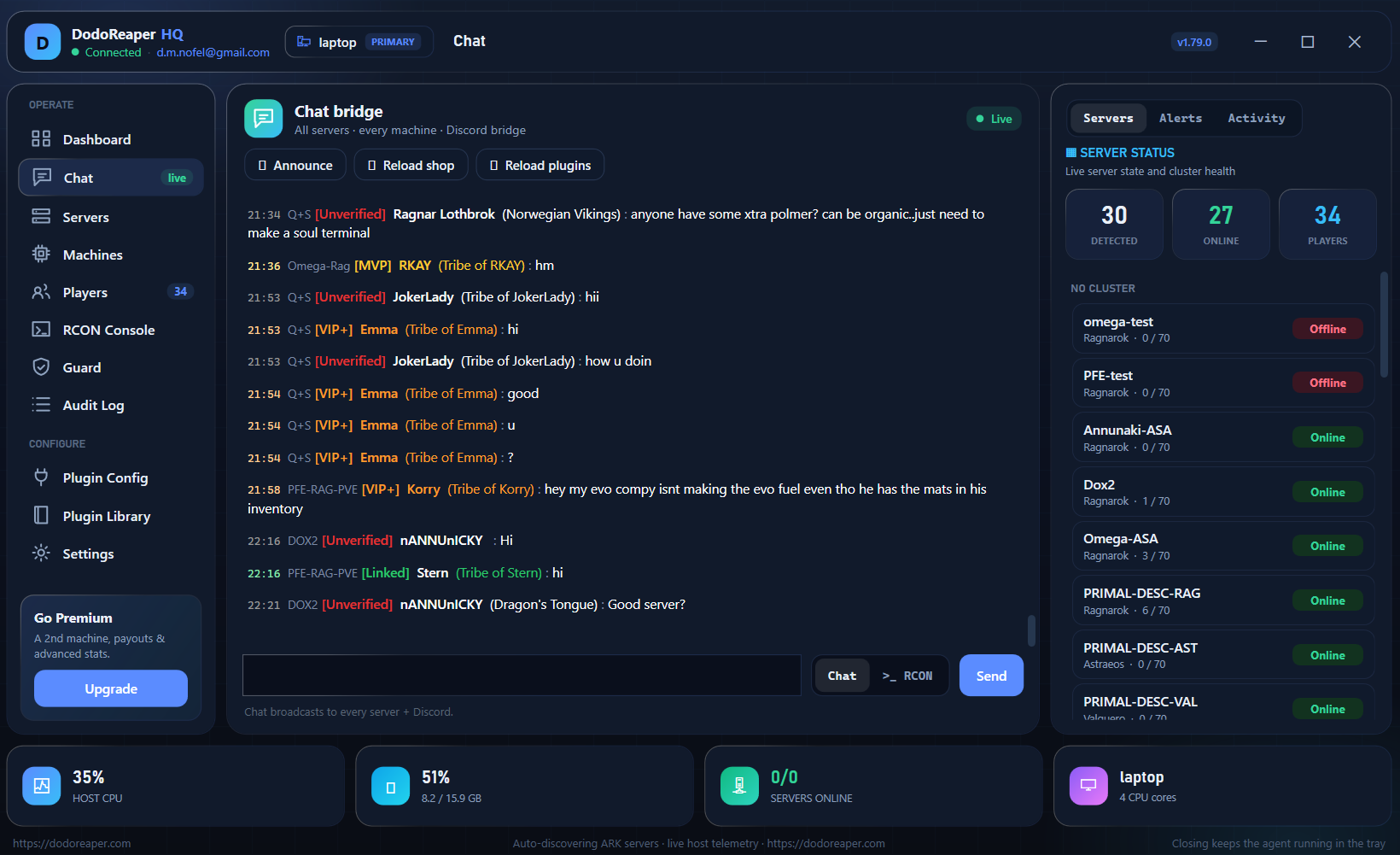 DodoReaper HQ — One chat for everything