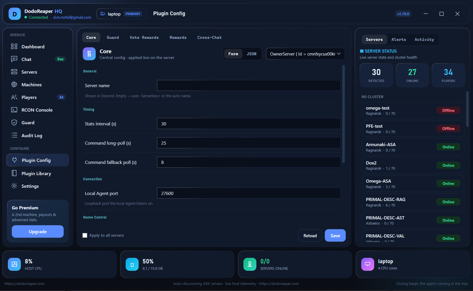 DodoReaper HQ — Plugin config