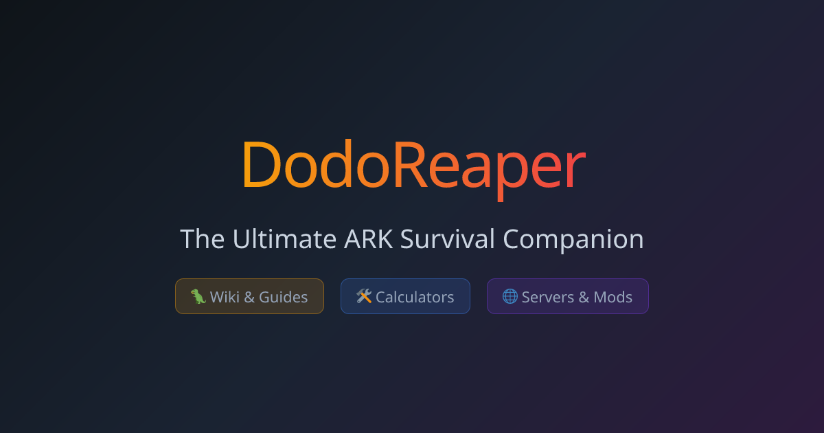ASA Tools — Calculators & Spawn Commands | DodoReaper