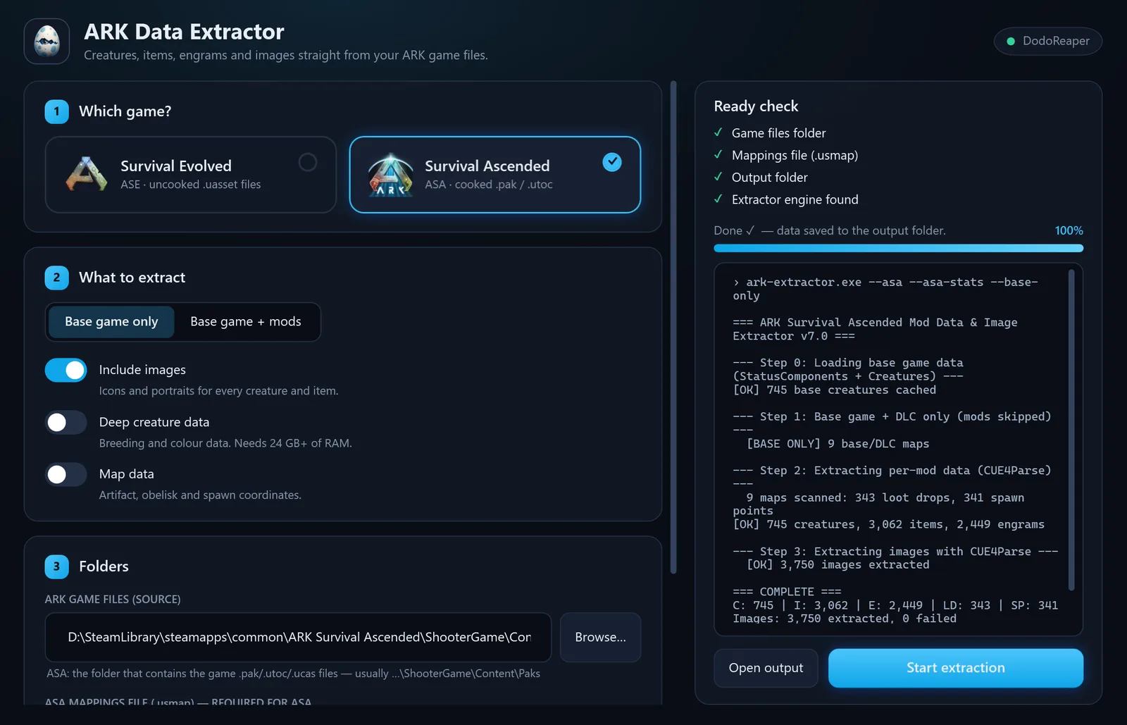 ARK Data Extractor - Done