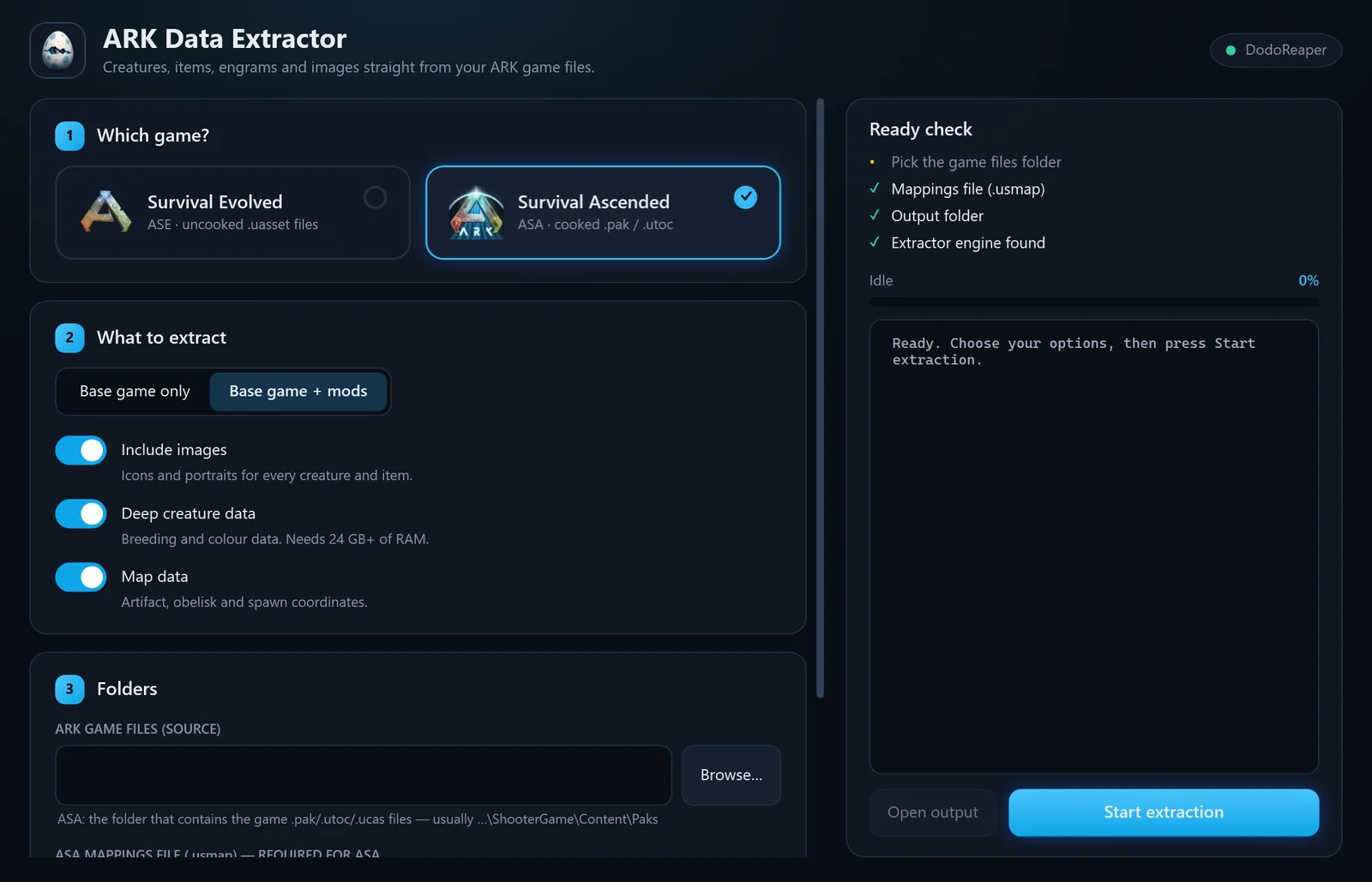 ARK Data Extractor - Everything on